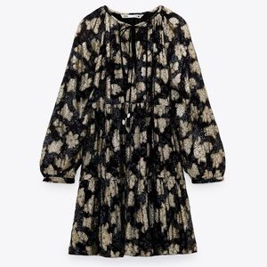 Zara Voluminous Printed Dress Size M